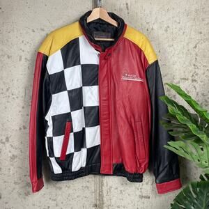 Vintage Winston Cup Points Challenge 1993 Large Leather Nascar Jacket
